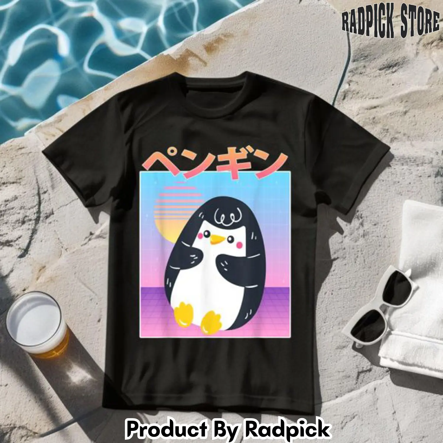 Japanese kawaii penguin carton style tshirt rp2627321